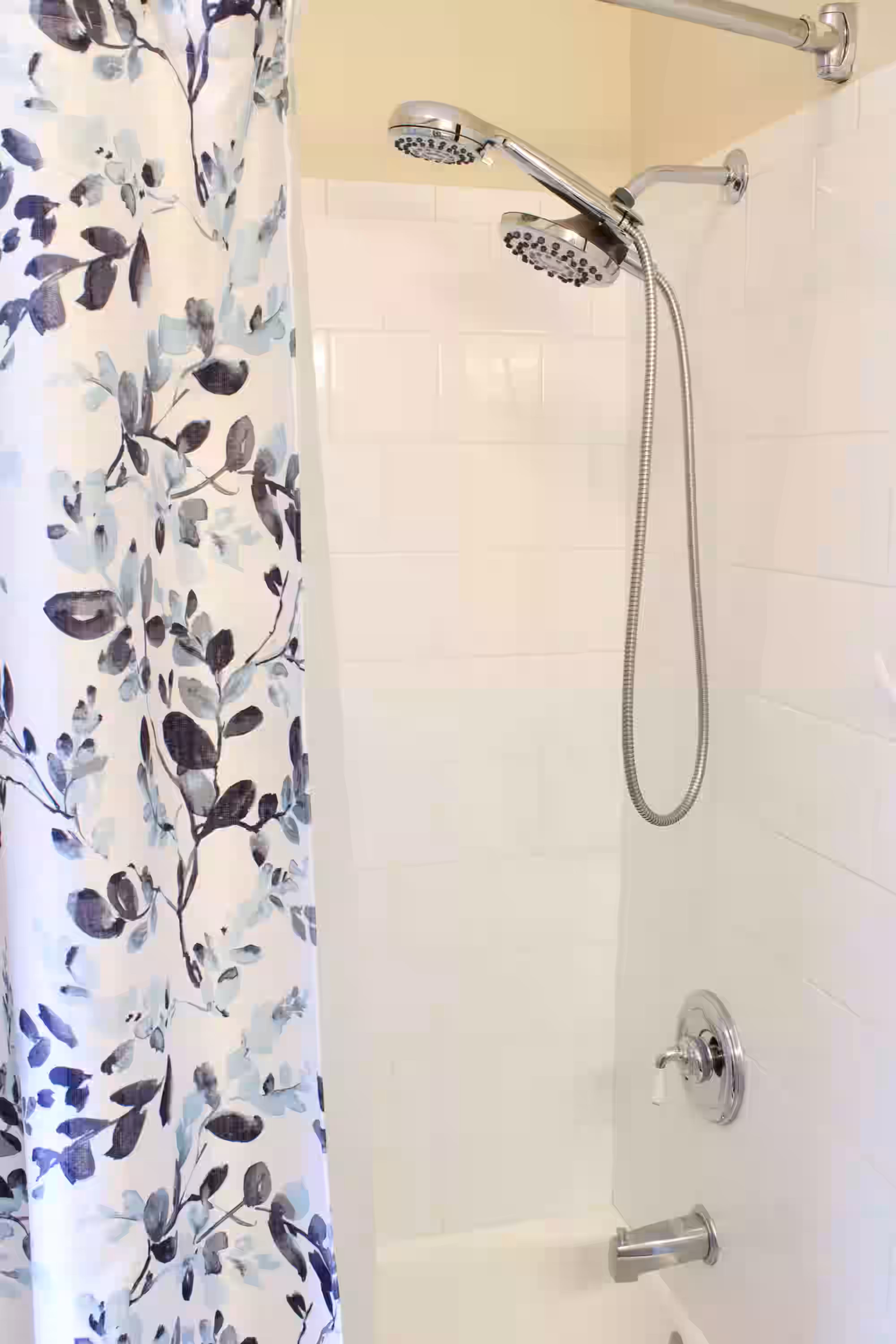 Full bathroom at The Cozy Craftsman with modern fixtures